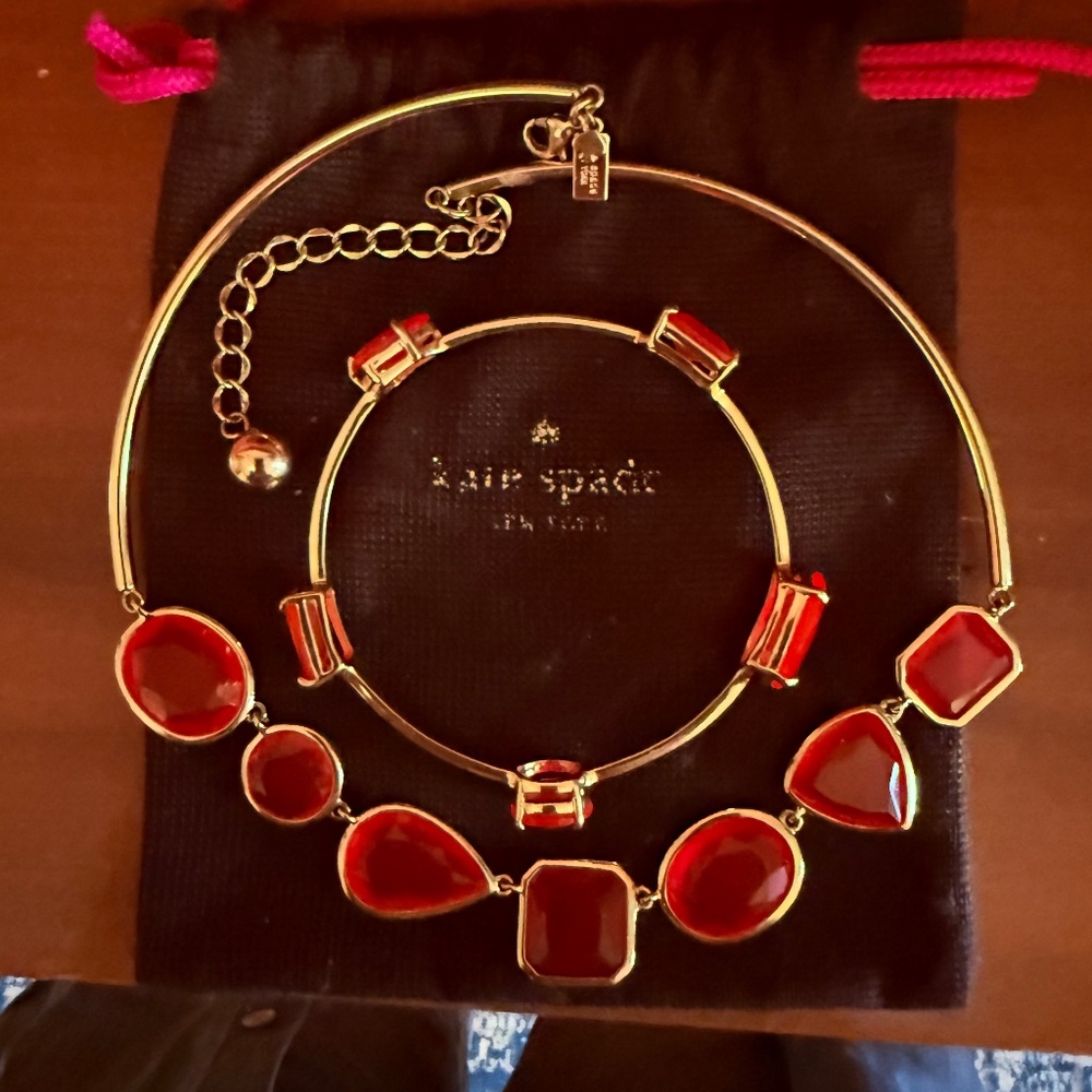 Kate Spade Necklace, Bracelet, and Matching Earring Set